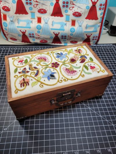 Completed box shown from above.