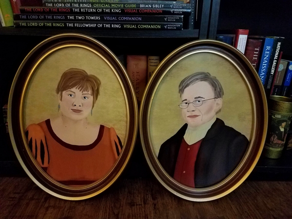 Original portraits framed.