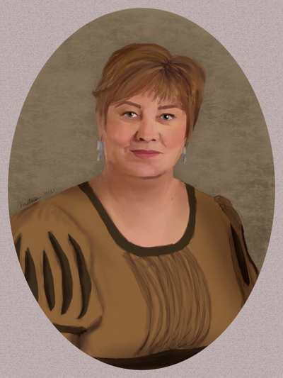 Updated portrait of Emily's mom.